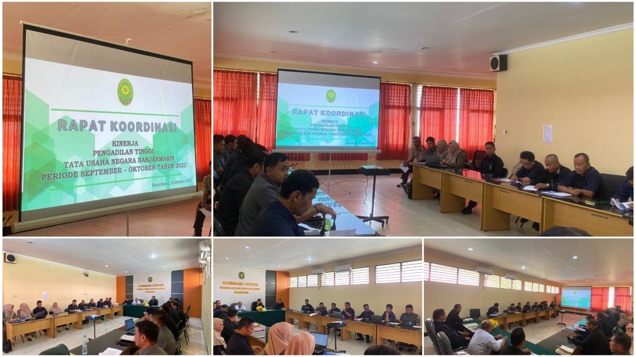Rapat Koordinasi Kinerja Pengadilan Tinggi Tata Usaha Negara Banjarmasin